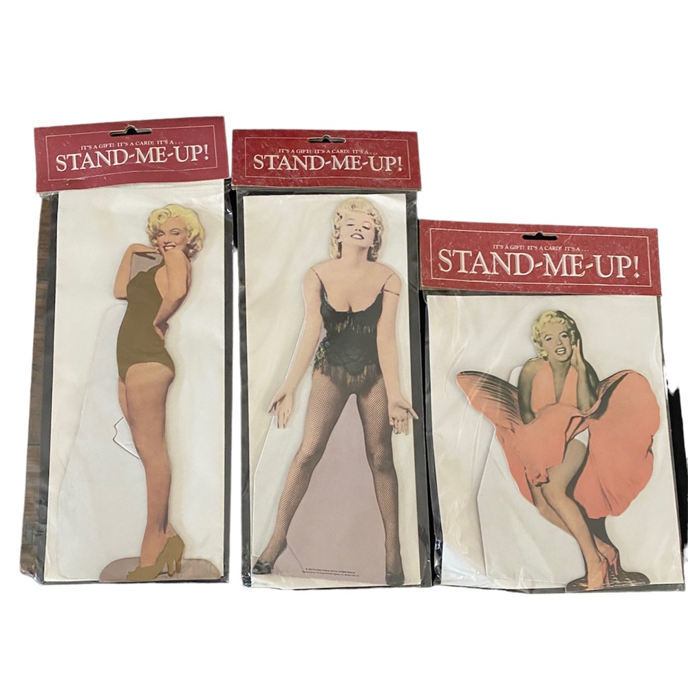 Marilyn Monroe Stand-Me-Up Greeting Cards - Lot of 3.
